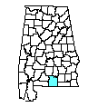 Map of Covington County, AL