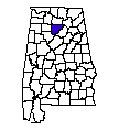 Map of Cullman County, AL