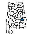 Map of Macon County, AL