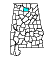 Map of Morgan County, AL
