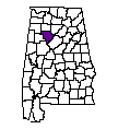Map of Walker County, AL