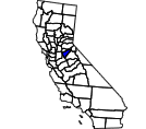 Map of Calaveras County, CA