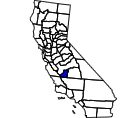 Map of Kings County, CA