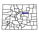 Map of Arapahoe County, CO