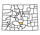 Map of Custer County, CO