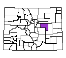 Map of Elbert County, CO