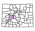 Map of Gunnison County, CO