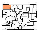 Map of Moffat County, CO