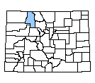 Map of Routt County, CO