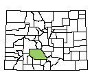Map of Saguache County, CO