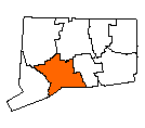 Map of New Haven County, CT