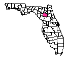 Map of Alachua County, FL