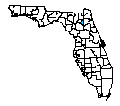 Map of Bradford County, FL