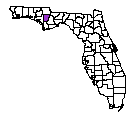 Map of Calhoun County, FL