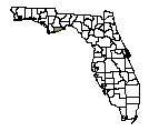 Map of Franklin County, FL
