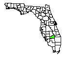 Map of Glades County, FL
