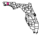 Map of Okaloosa County, FL