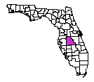 Map of Polk County, FL