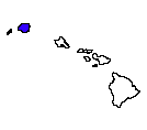 Map of Kauai County, HI