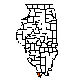 Map of Alexander County, IL