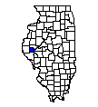 Map of Brown County, IL