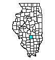 Map of Fayette County, IL