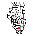Map of Franklin County, IL