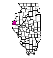 Map of Hancock County, IL