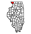 Map of Jo Daviess County, IL