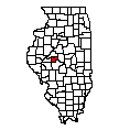 Map of Menard County, IL