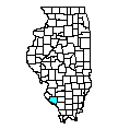 Map of Randolph County, IL