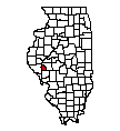 Map of Scott County, IL