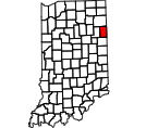 Map of Adams County, IN
