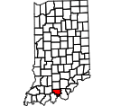 Map of Crawford County, IN