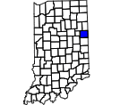 Map of Jay County, IN