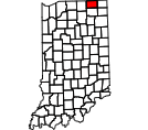 Map of Lagrange County, IN
