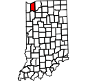 Map of Porter County, IN