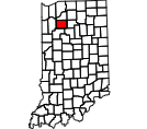 Map of Pulaski County, IN