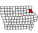 Map of Clayton County, IA
