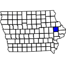 Map of Jones County, IA