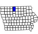 Map of Kossuth County, IA