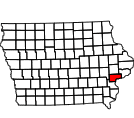 Map of Muscatine County, IA