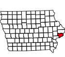 Map of Scott County, IA