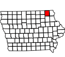 Map of Winneshiek County, IA