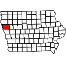 Map of Woodbury County, IA