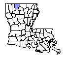 Map of Claiborne Parish
