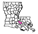 Map of Iberville Parish