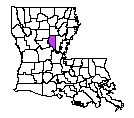 Map of La Salle Parish