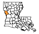 Map of Sabine Parish