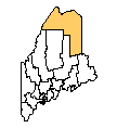 Map of Aroostook County, ME